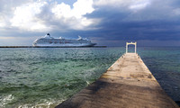 Cruise Ship and Stone Pier
