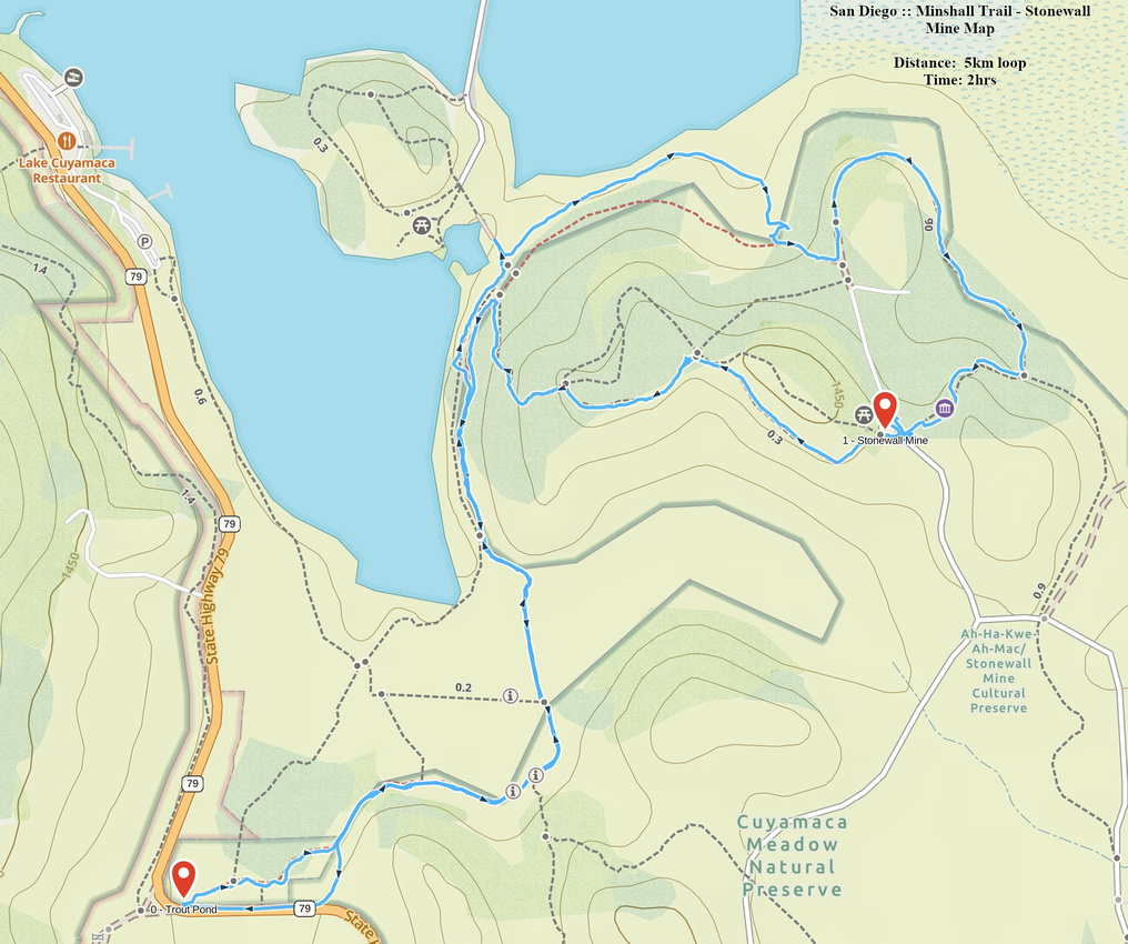 Minshall Trail - Stonewall Mine GAIA Map