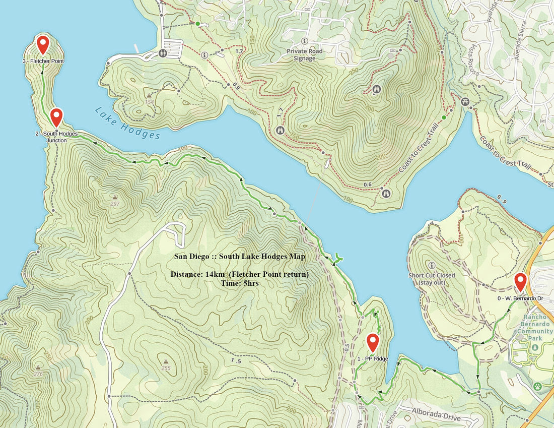 South Lake Hodges GAIA Map