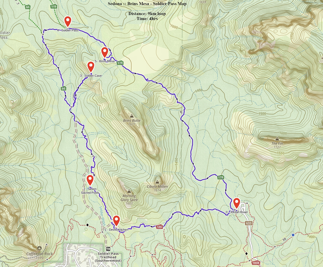 Brins Mesa - Solder Pass GAIA Map