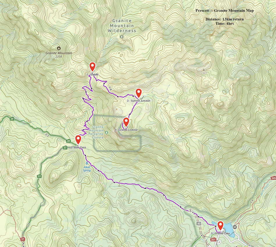 Granite Mountain GAIA Map