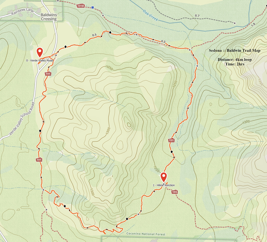 Baldwin Trail GAIA Map