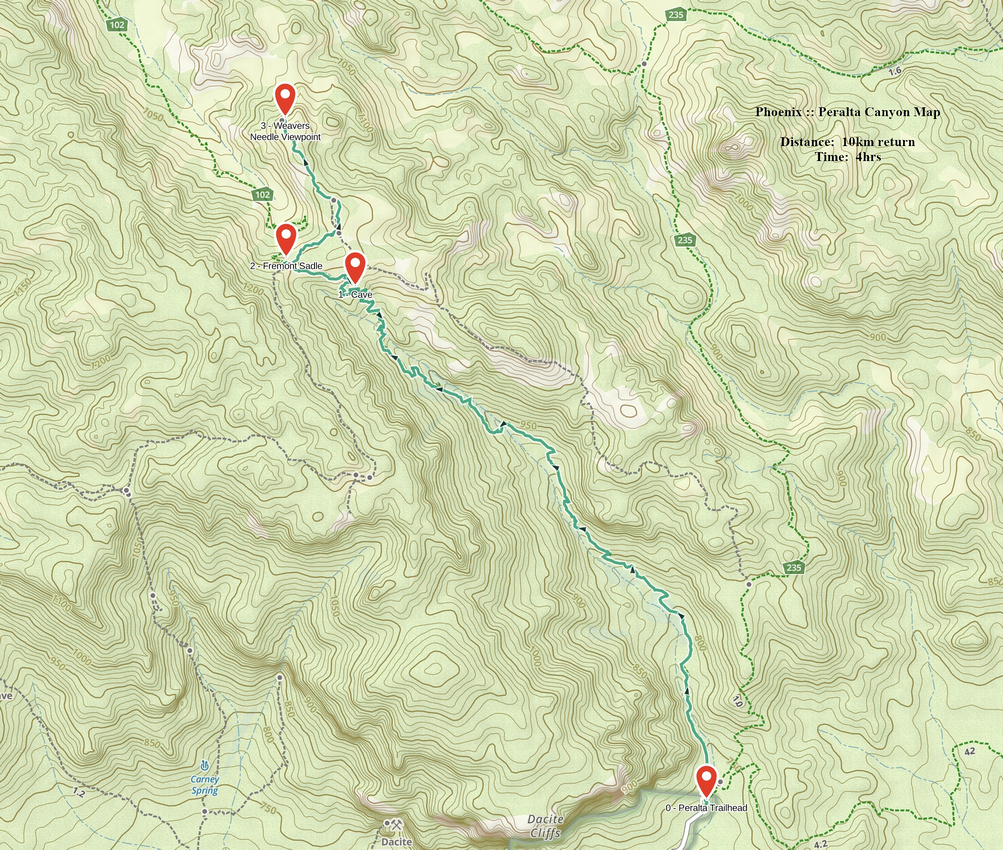 Peralta Canyon GAIA Map