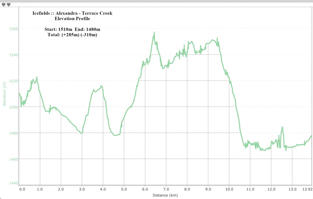 Alexandra - Terrace Creek Elevation Profile