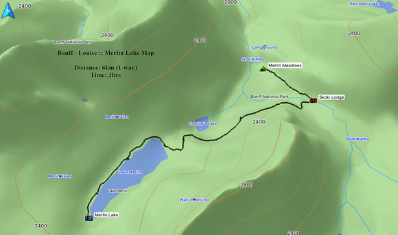 Merlin Lake Map