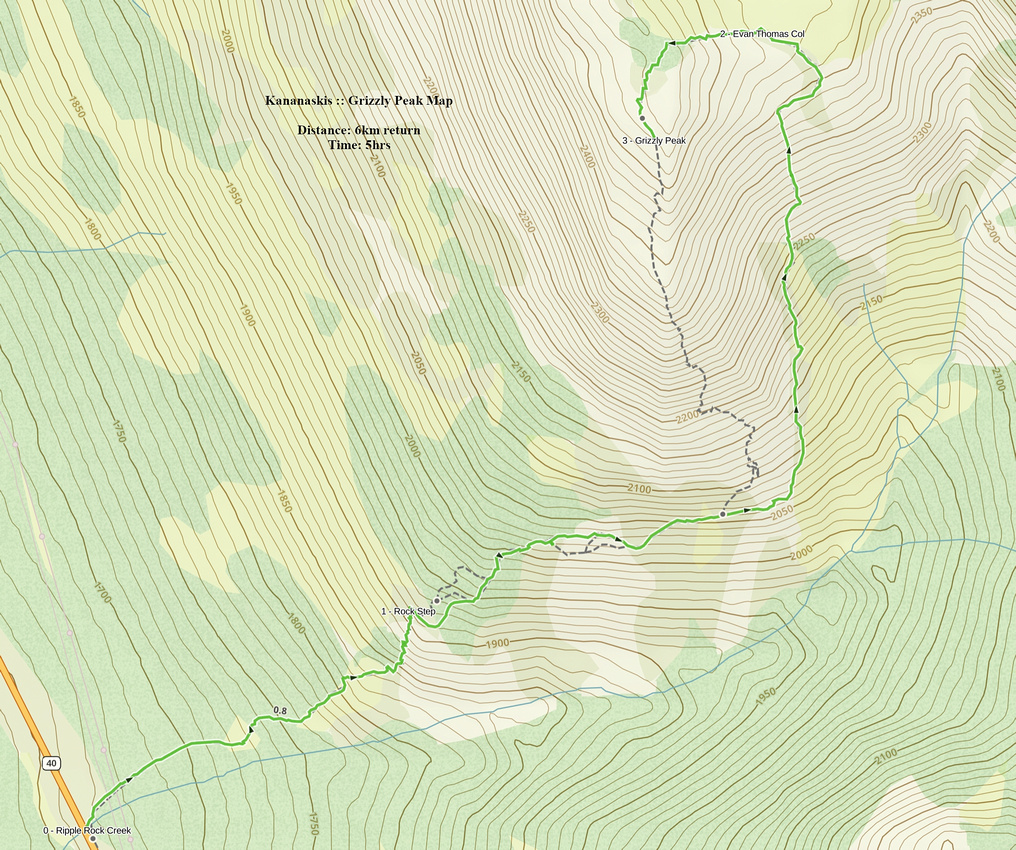 Grizzly Peak GAIA Map