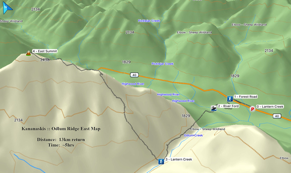 Odlum Ridge East Map