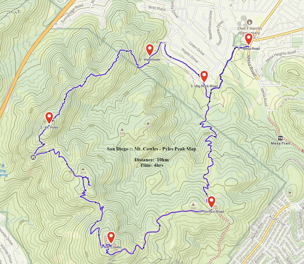 Mt. Cowles - Pyles Peak GAIA Map