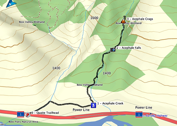 Acephale Crags Map