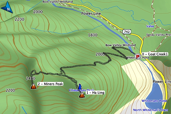 Ha Ling - Miners Peak Map