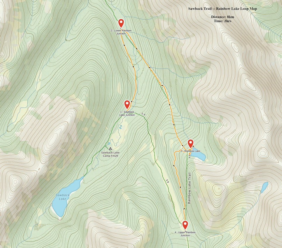 Rainbow Lake Loop GAIA Map