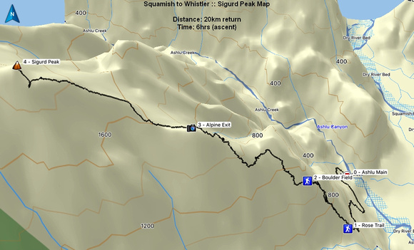 Sigurd Peak Map