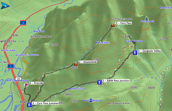 Cory - Edith Pass Map