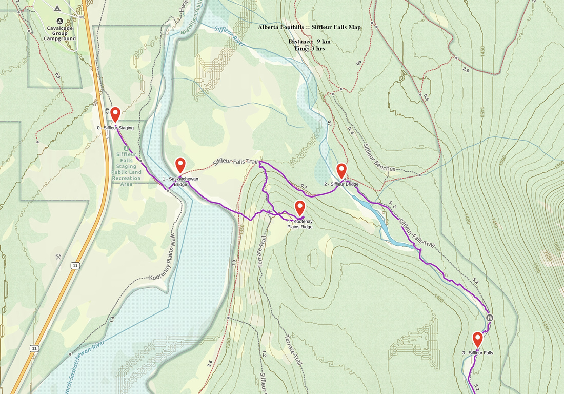 Siffleur Falls GAIA Map