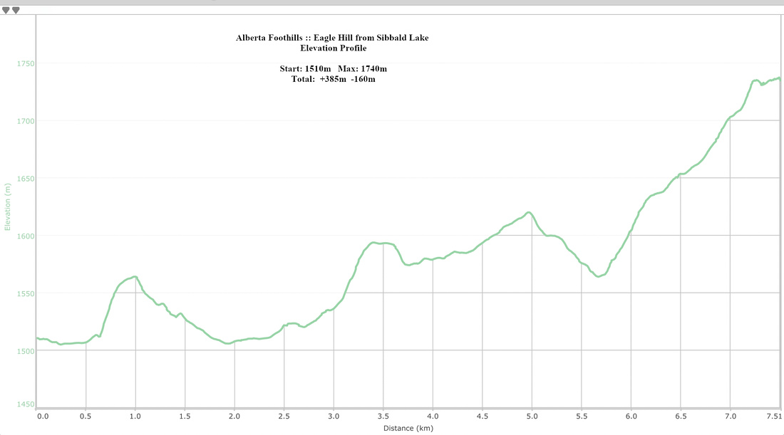 Eagle Hill from Sibbald Lake Elevation Profile