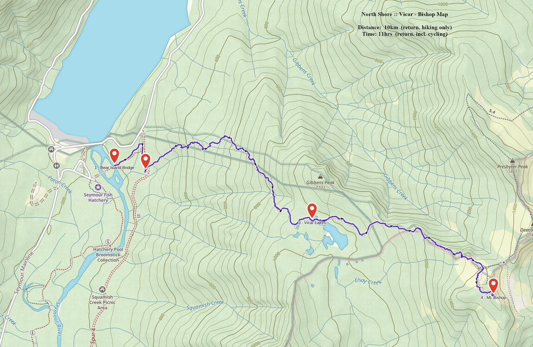 Vicar Lakes - Mt. Bishop GAIA Map