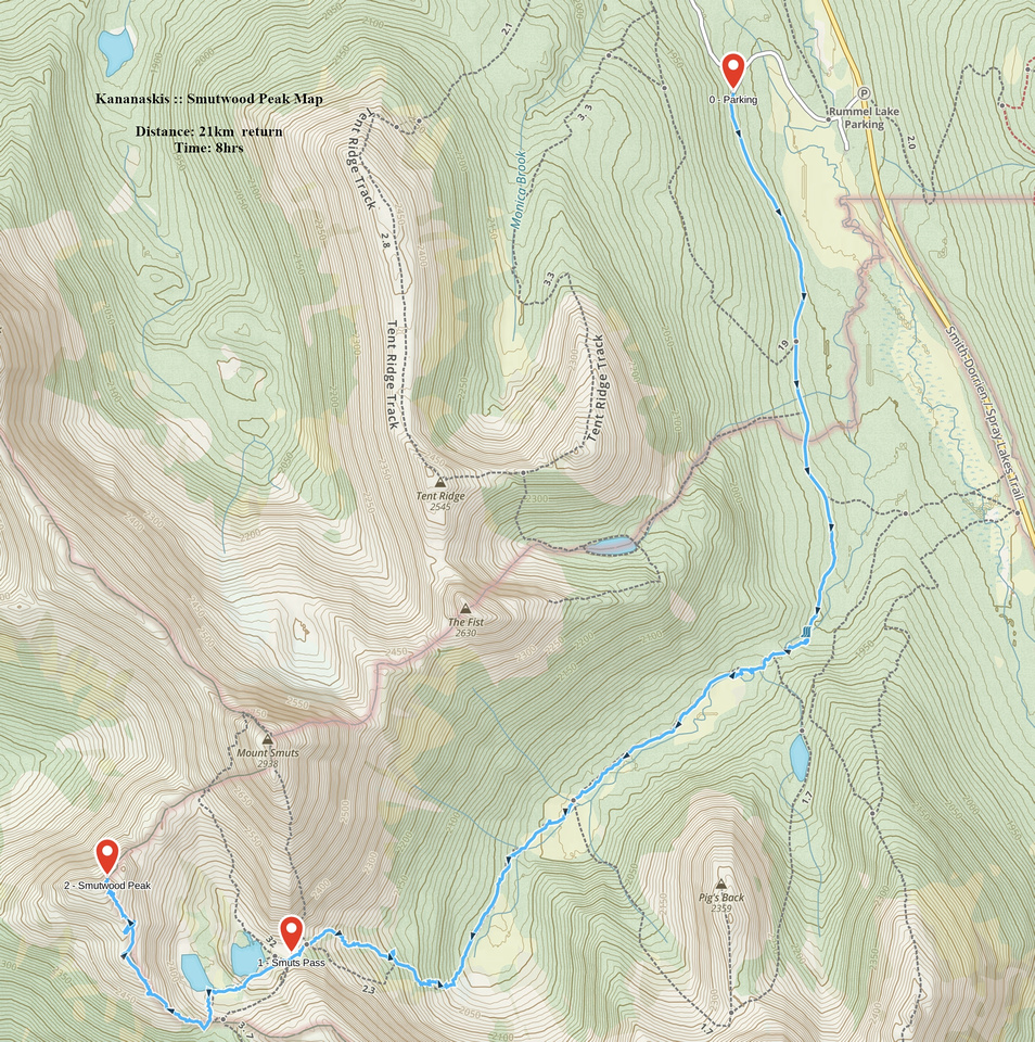 Smutwood Peak GAIA Map