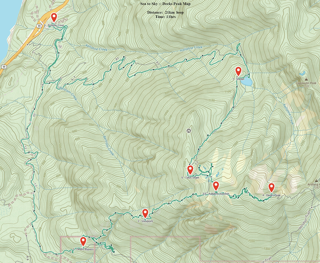 Deeks Peak GAIA Map