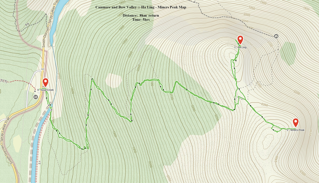 Ha Ling - Miners Peak GAIA Map