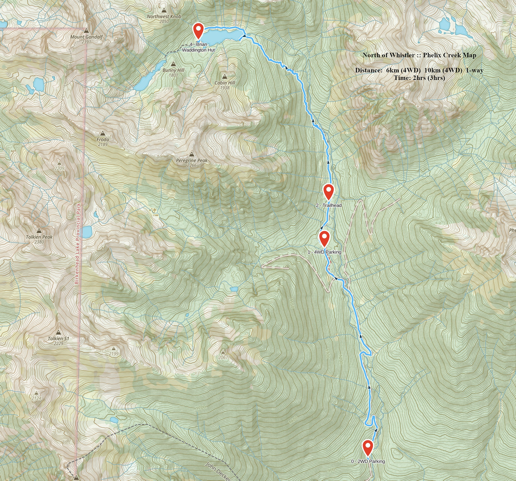 Phelix Creek GAIA Map