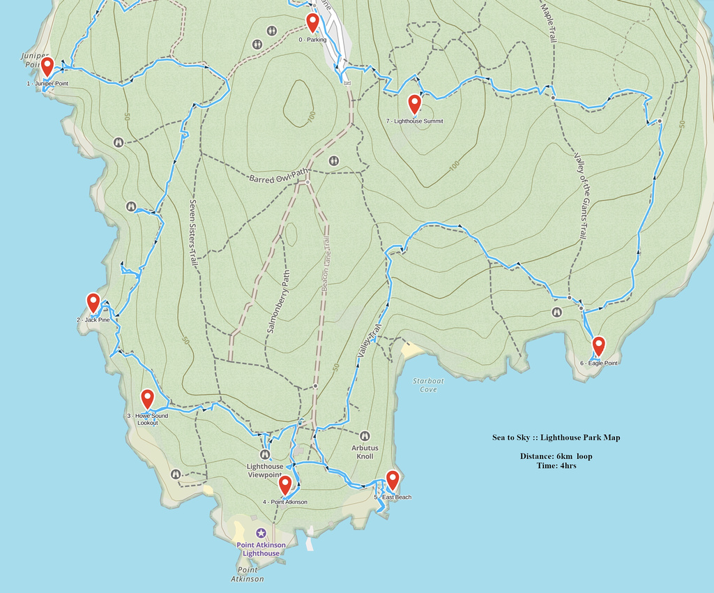 Lighthouse Park GAIA Map