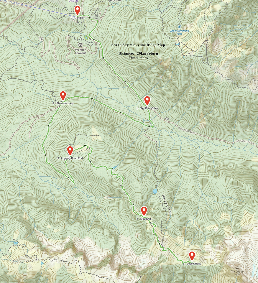 Skyline Ridge GAIA Map