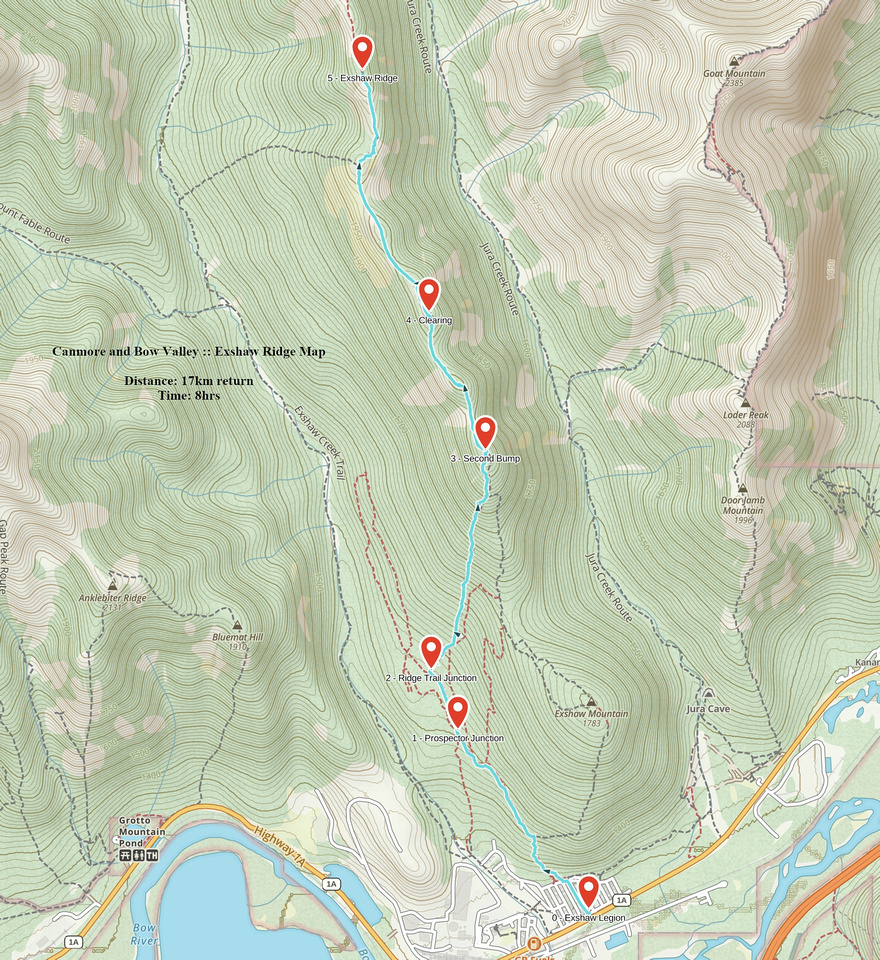 Exshaw Ridge GAIA Map