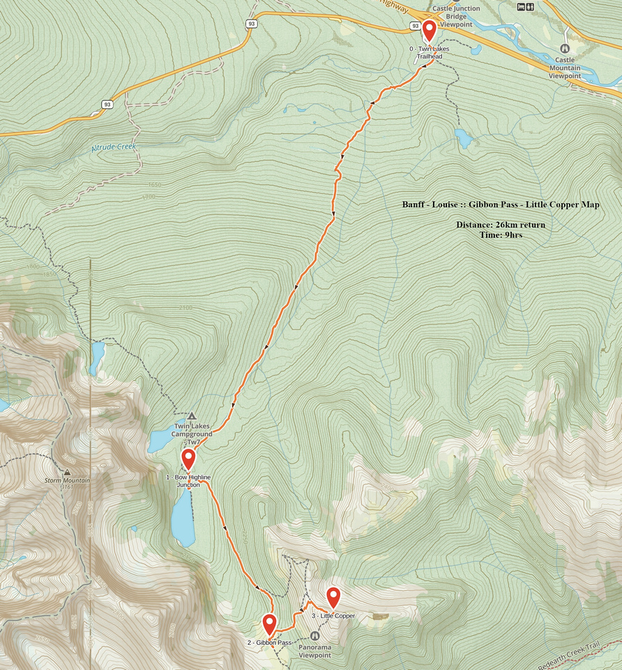 Gibbon Pass - Little Copper GAIA Map