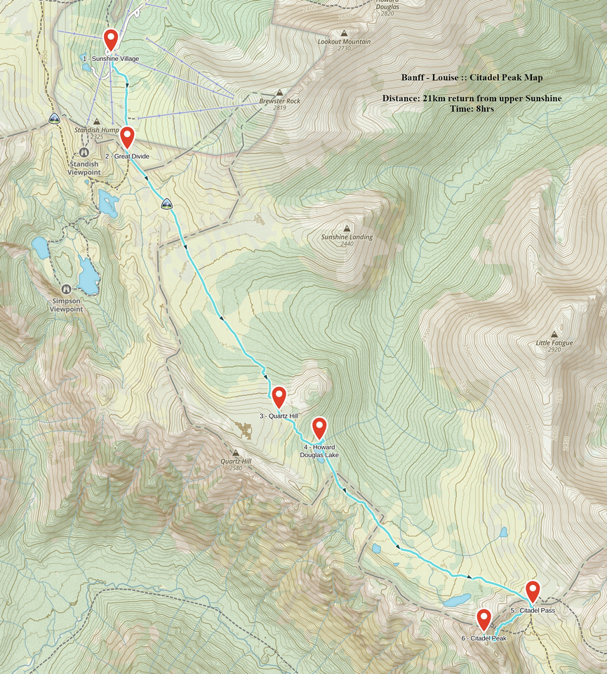 Citadel Peak GAIA Map