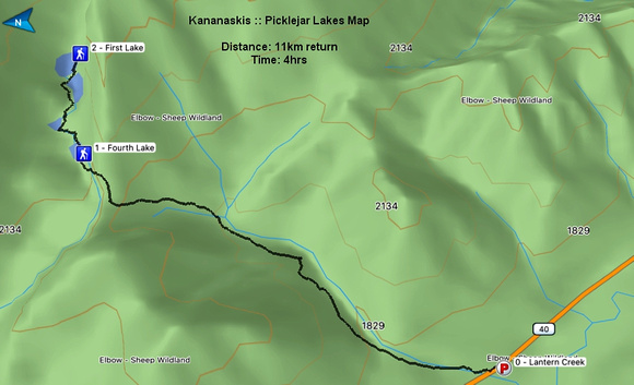 Picklejar Lakes Map