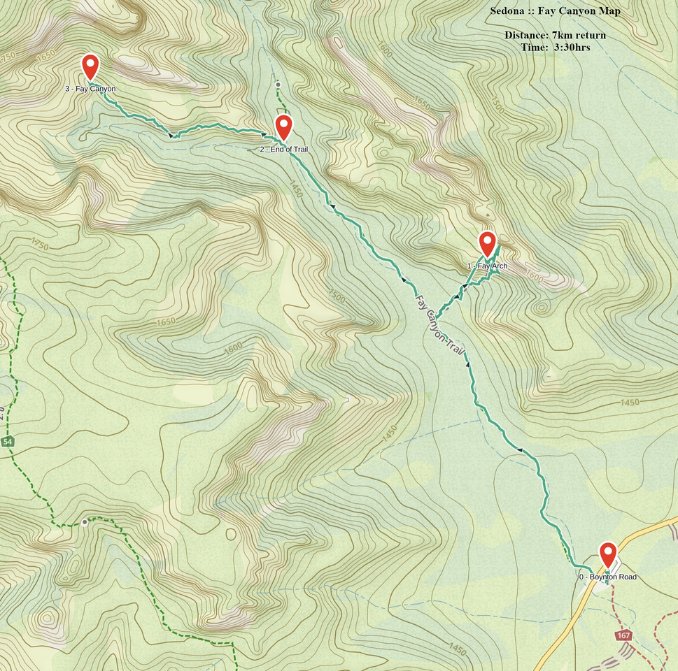 Fay Canyon GAIA Map