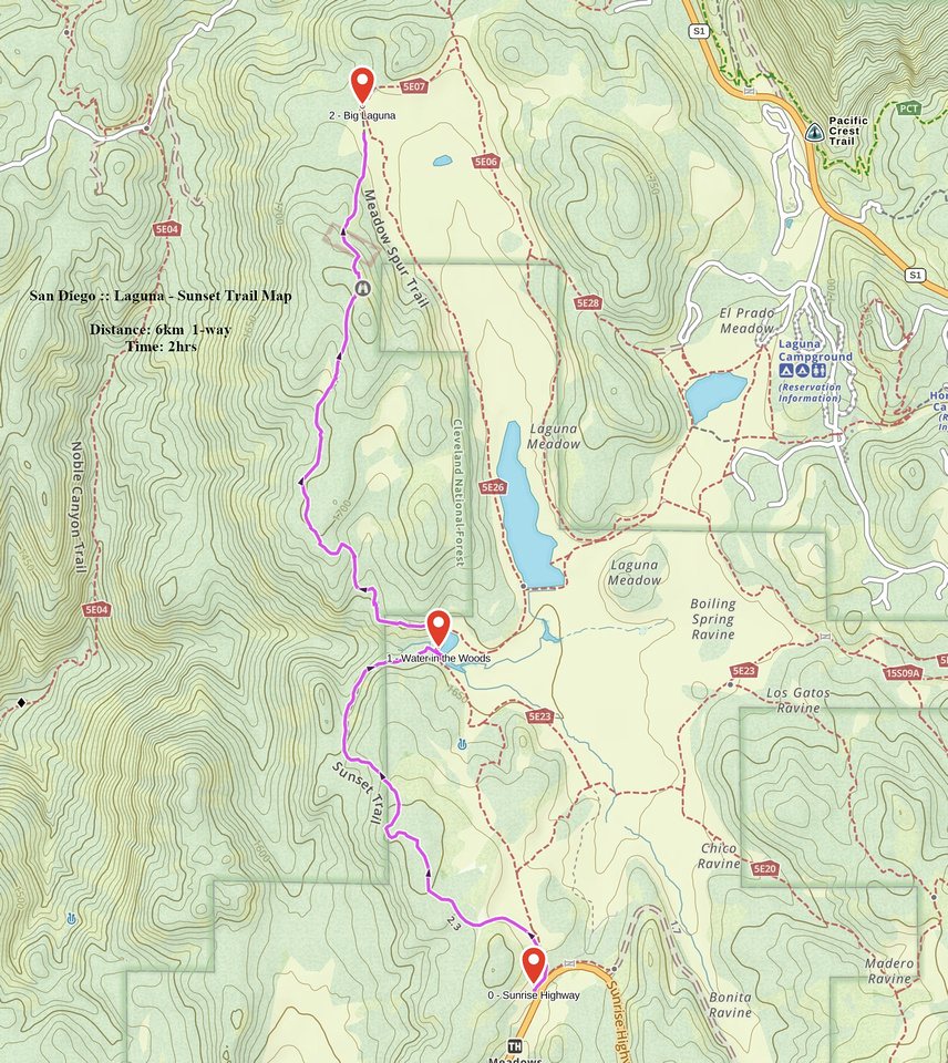 Laguna Sunset Trail GAIA Map