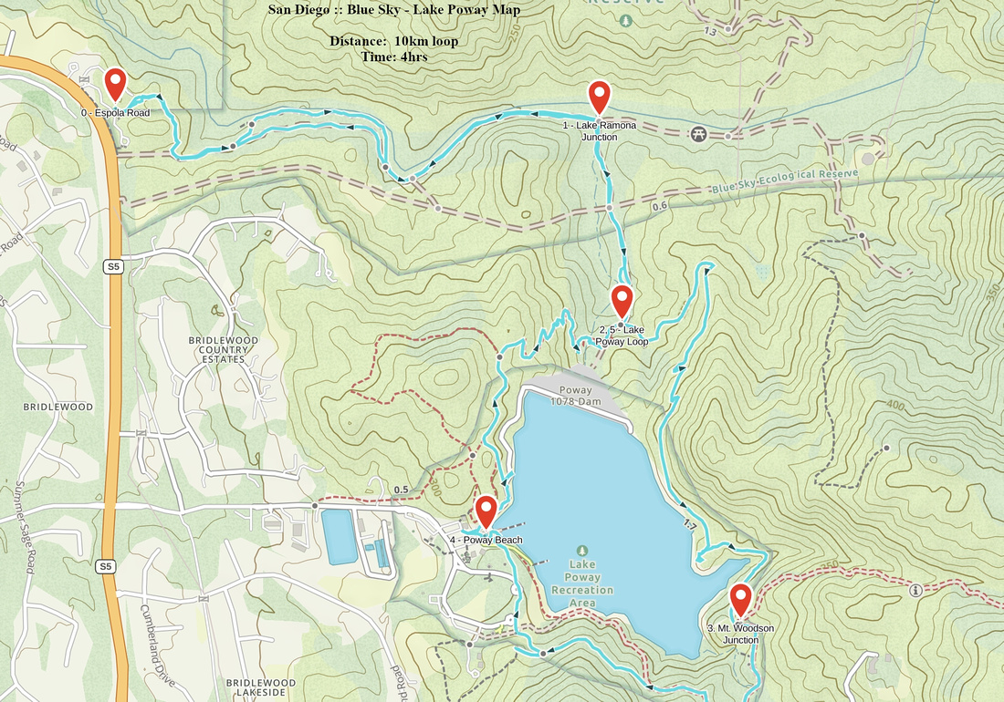 Blue Sky - Lake Poway GAIA Map