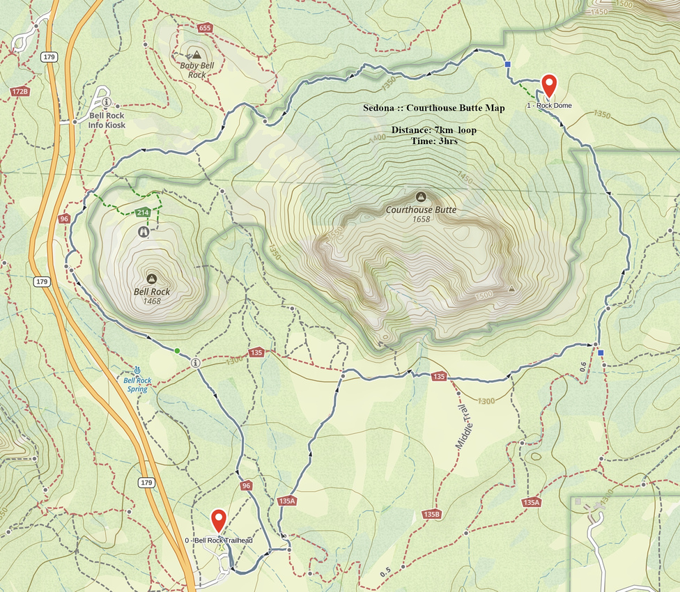 Courthouse Butte GAIA Map