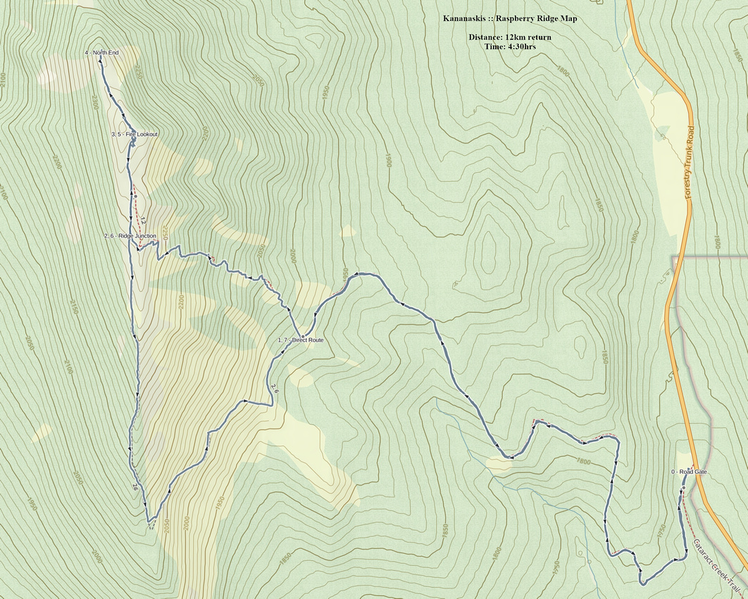 Raspberry Ridge GAIA Map