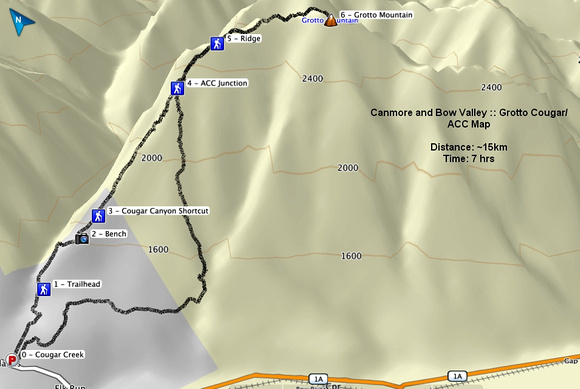 Grotto via Cougar/ACC Map